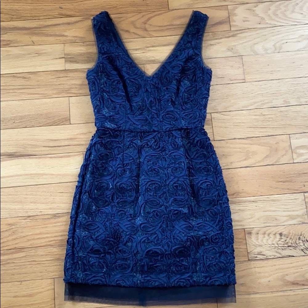 BCBGMAXAZRIA Floral Detail Cocktail Dress